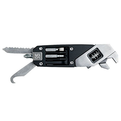 swiss tech 瑞士科技 st41070黑色 拉絲不銹鋼七合一可調(diào)節(jié)扳手工具 車(chē)友野營(yíng)必備